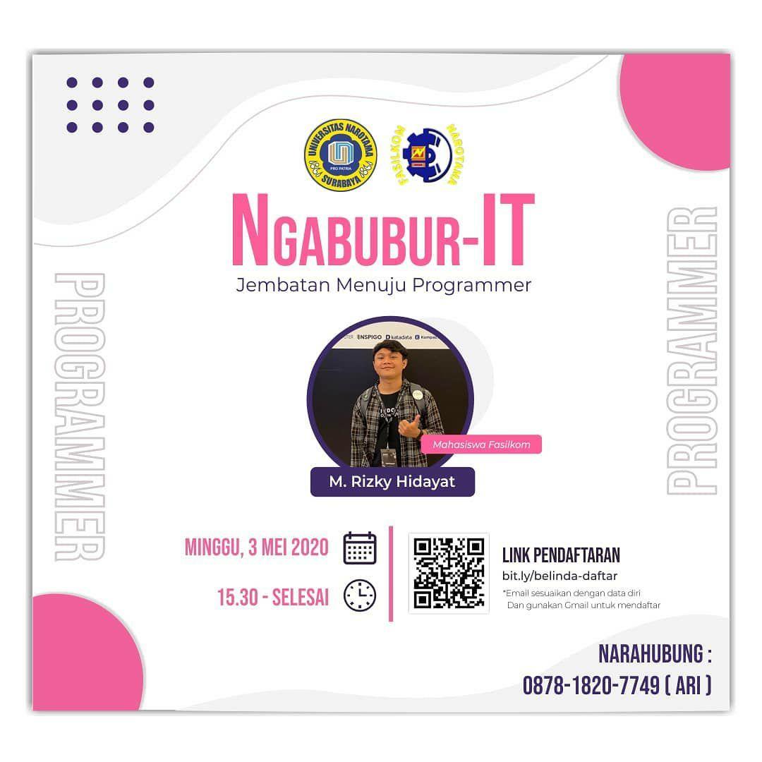 NgabuburIT Bersama Wawali Kota Surabaya, Dengan Topik Jembatan Menuju Programmer